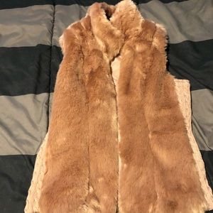 Fur vest coat